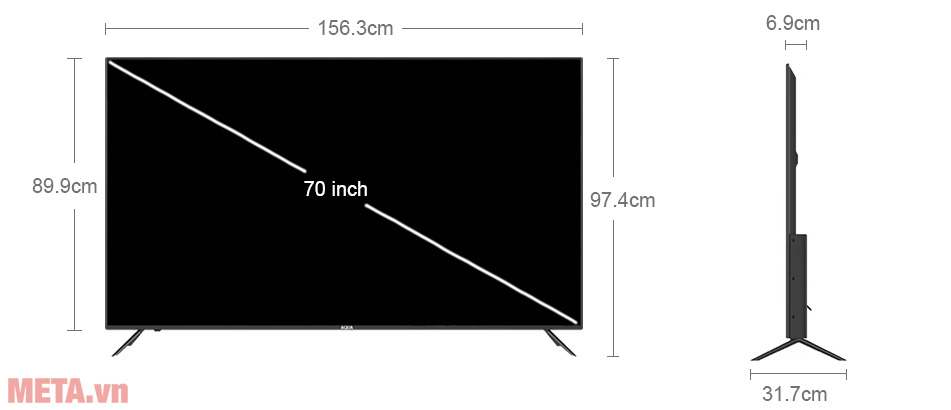 Android Tivi Aqua 4K 70 inch H70D6UG