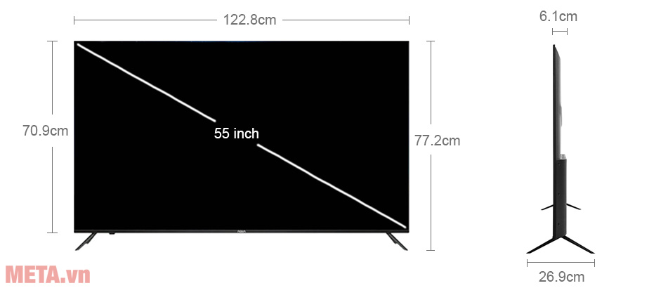 Tivi Aqua 4K 55 inch LE55AQT6600UG