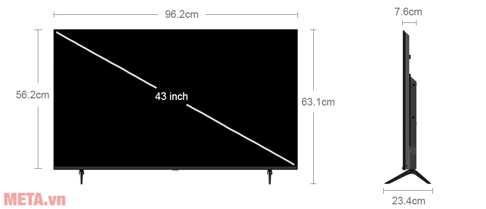 Tivi Aqua 43 inch AQT43D67FG