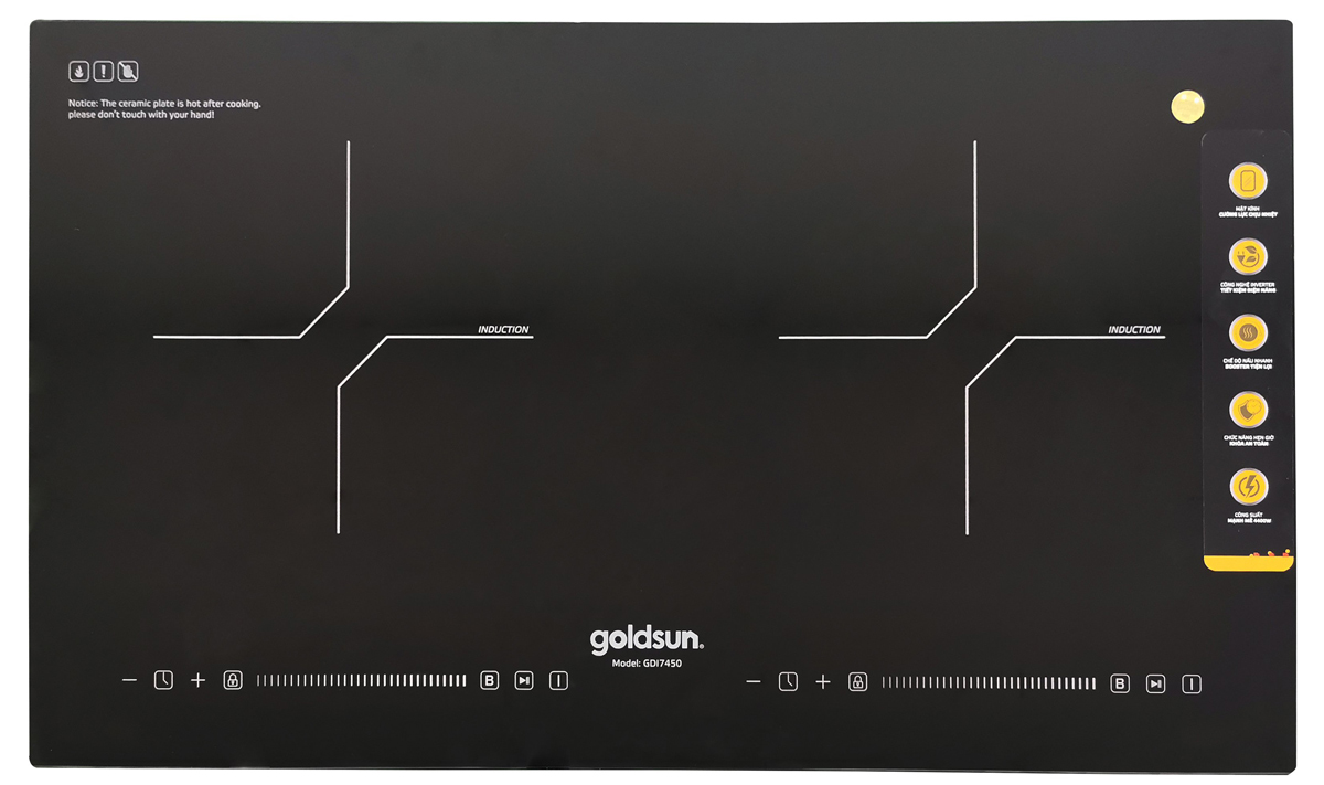 Bếp điện từ đôi Goldsun GDI7450