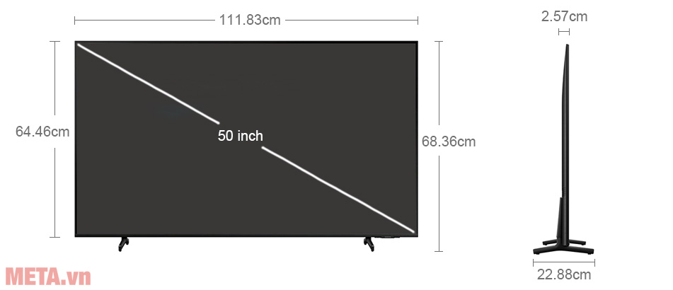 Tivi Samsung 4K Crystal UHD 50 inch UA50BU8000KXXV