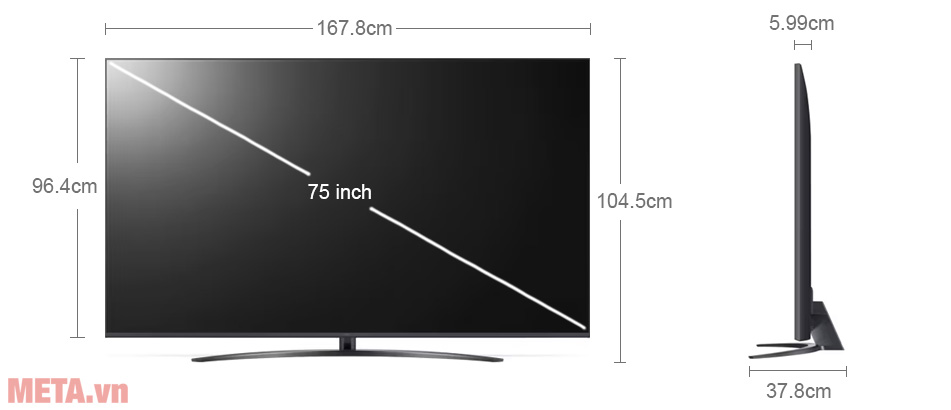 Tivi LG 4K 75 inch 75UP7800PTB
