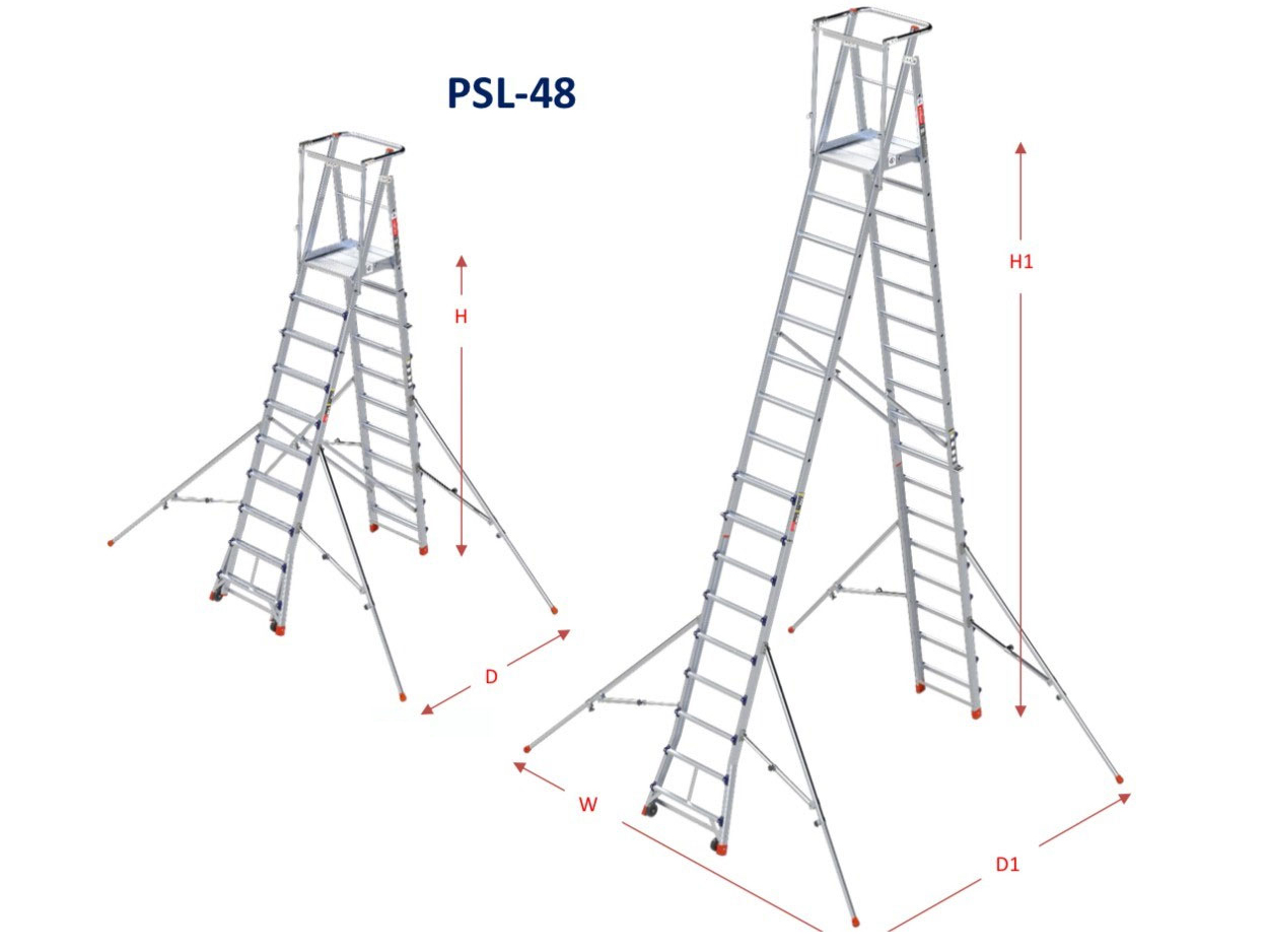 Thang nhôm an toàn Hàn Quốc Poongsan PSL-36(8+5)