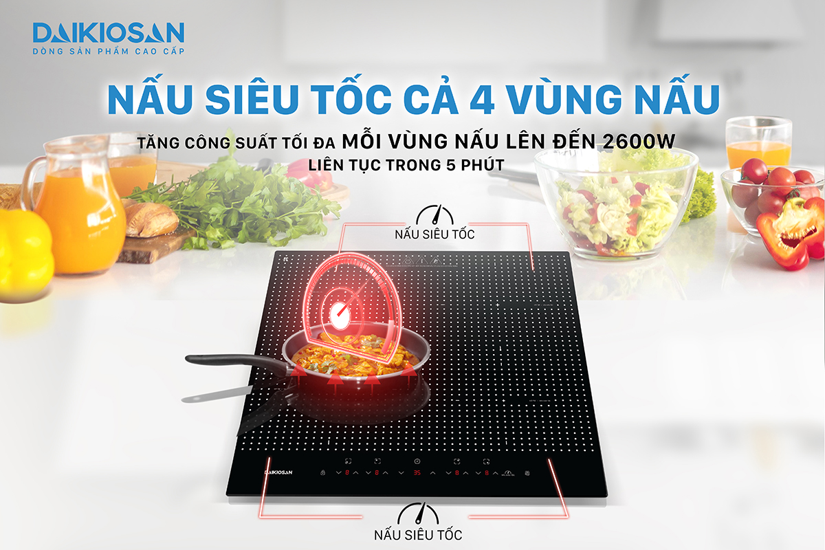 Bếp từ 4 vùng nấu Daikiosan DKT-400001