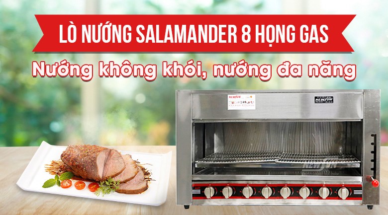 Lò nướng Salamander NewSun 8 họng gas