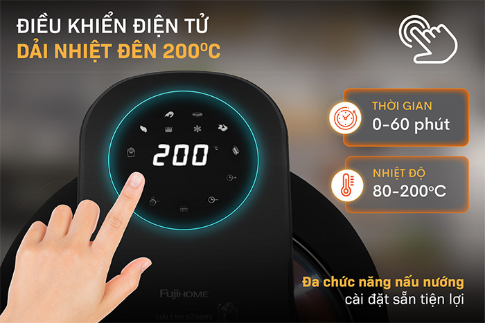 Nồi chiên không dầu Fujihome AG6D