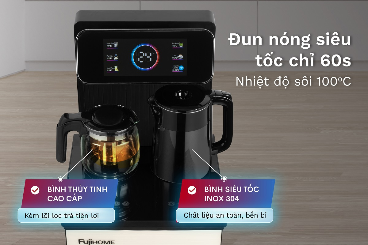 Cây nước Fujihome TBD22 đi kèm 1 binh nước siêu tốc