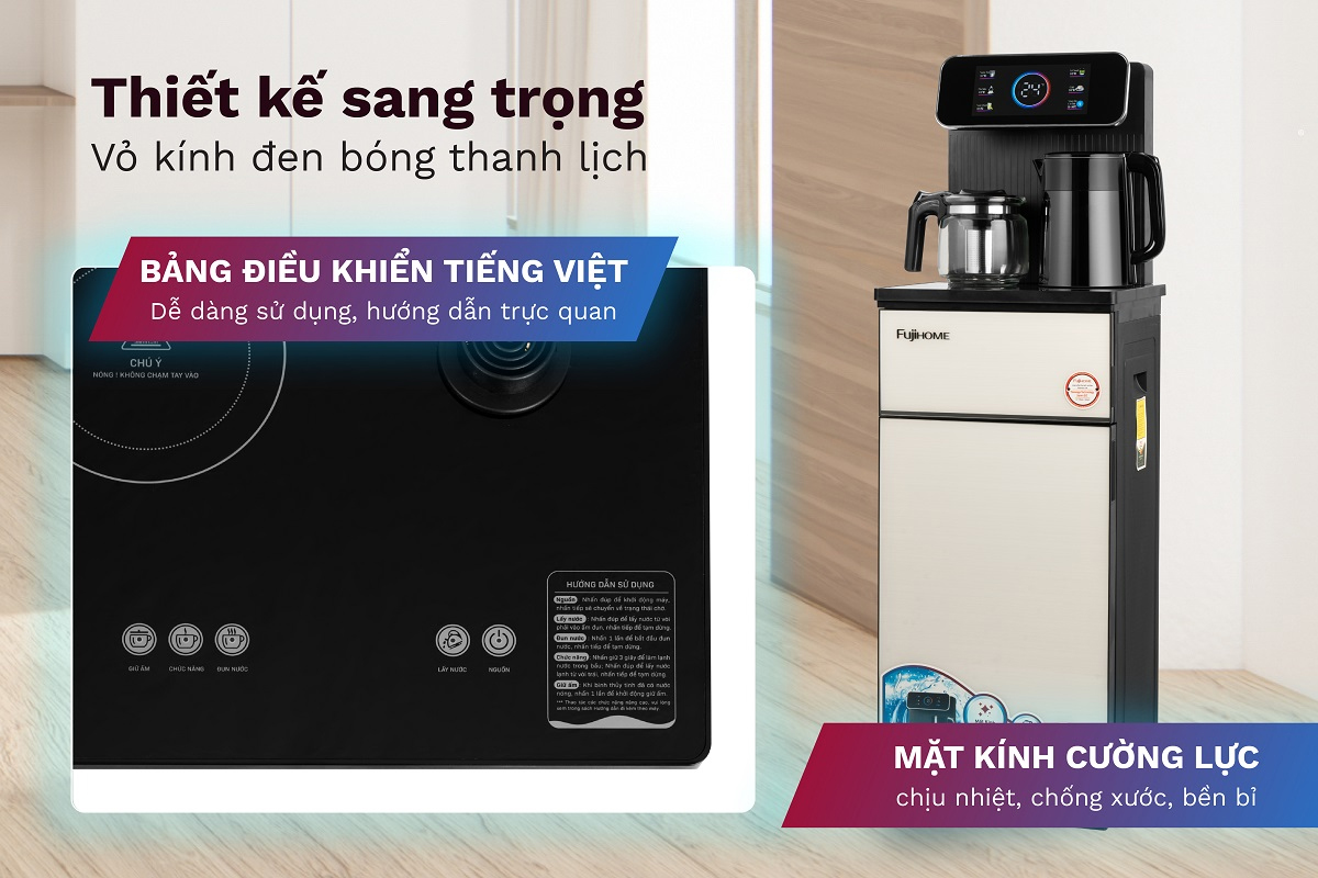 Cây nước nóng lạnh Fujihome TBD22 bình âm có thiết kế đẹp, hiện đại