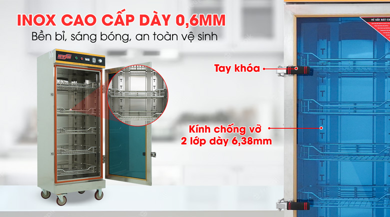 Tủ sấy bát cánh kính