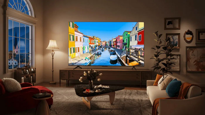 Google TV QLED TCL 4K 55 inch 55C69B sở hữu kiểu dáng hiện đại