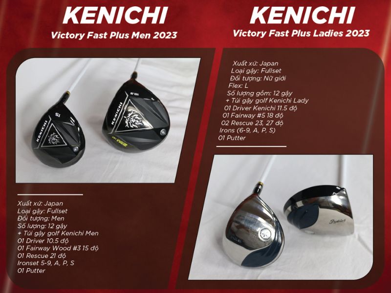 Bộ gậy golf Fullset Kenichi Victory Fast Plus Ladies