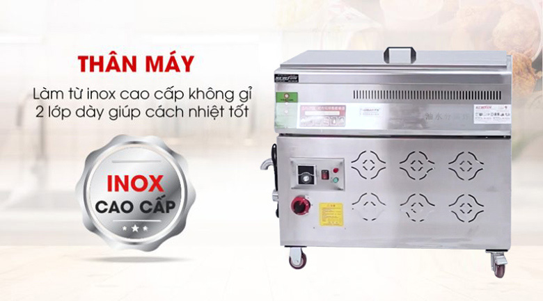 Bếp chiên tách dầu 50L dùng gas