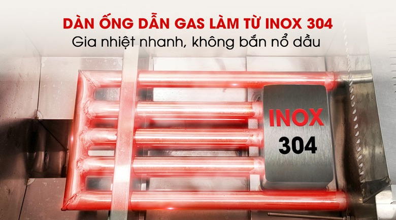 Bếp chiên tách dầu dùng gas