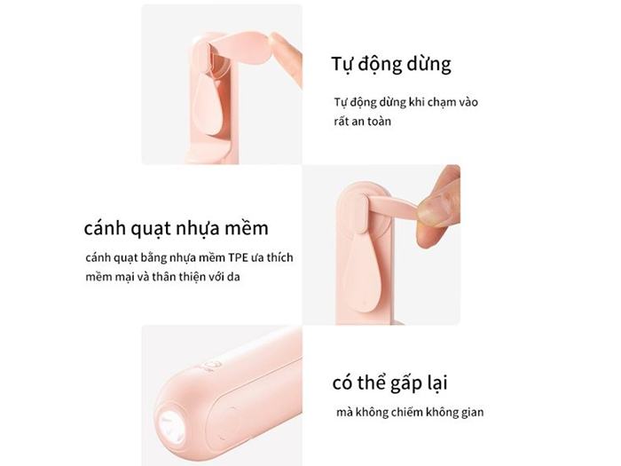 Quạt mini có thể gấp gọn tiện lợi 