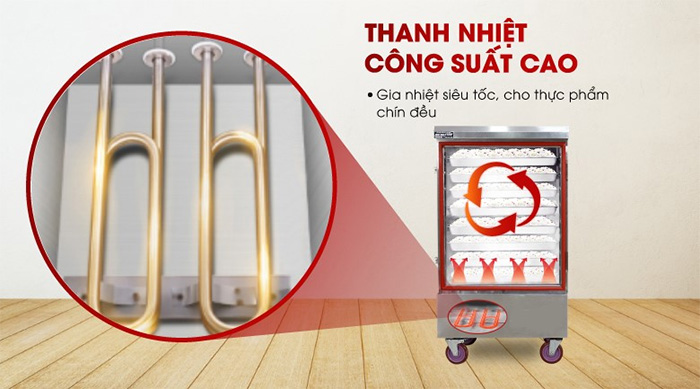 Tủ cơm công nghiệp NewSun 8 khay