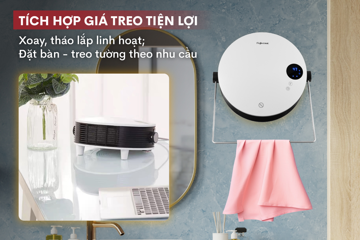 Quạt sưởi treo tường nhà tắm  