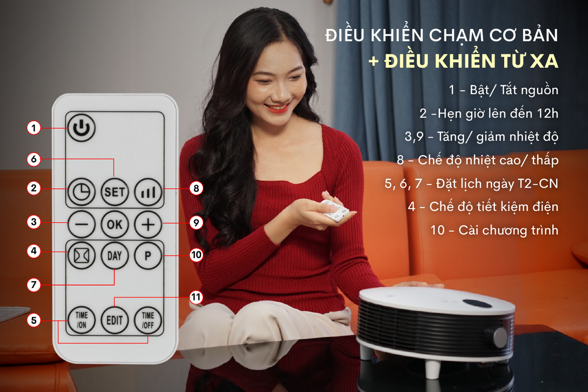 Máy sưởi gốm Fujihome 