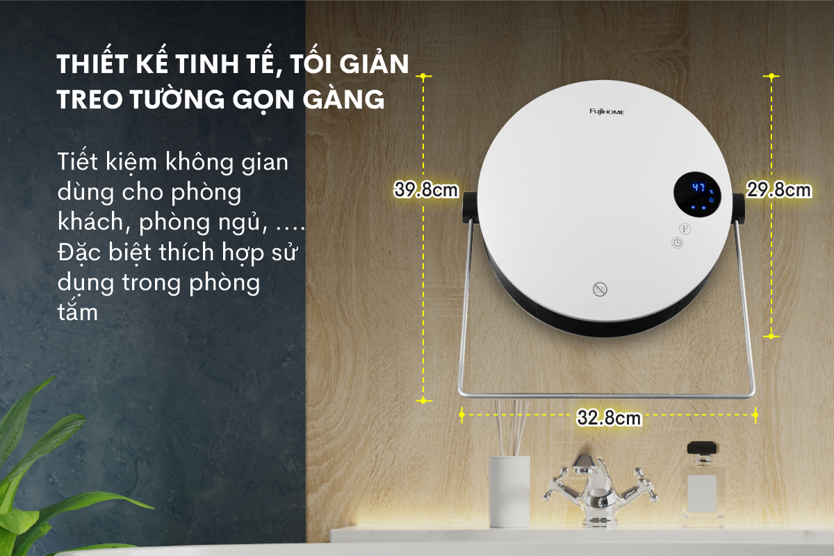 Quạt sưởi treo tường nhà tắm Fujihome FHB5000