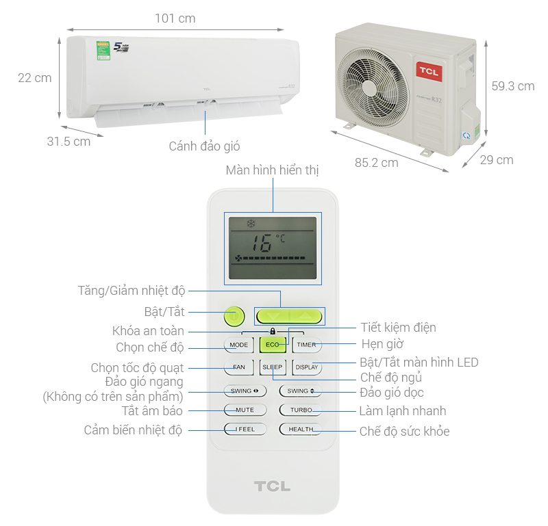 Máy lạnh TCL Inverter 2.5HP TAC-24CSD/XAB1I