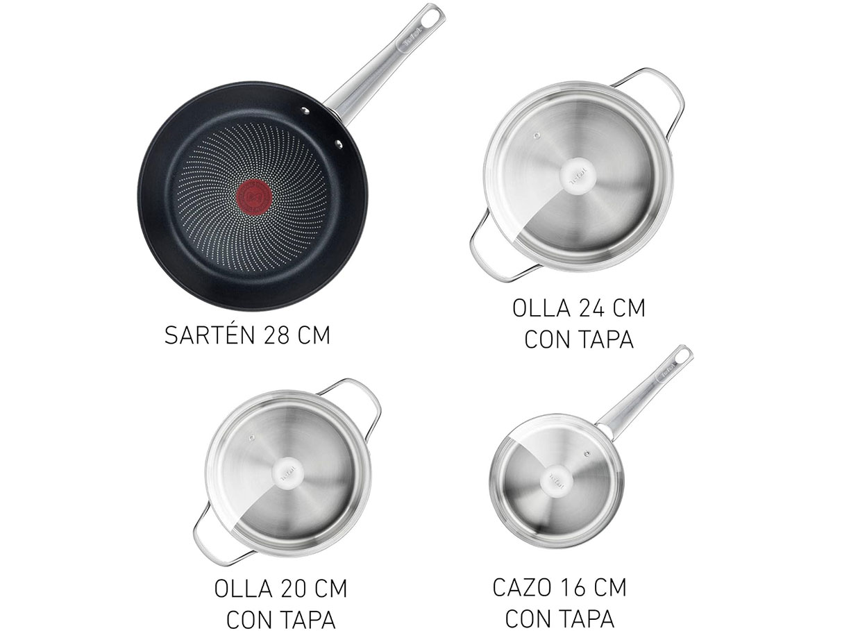 Bộ nồi chảo inox Tefal Cook Eat B922S784 g