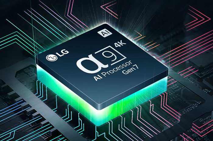 Bộ xử lý α9 AI Processor 4K Gen7 giúp hình ảnh sắc nét, các tác vụ mượt mà hơn