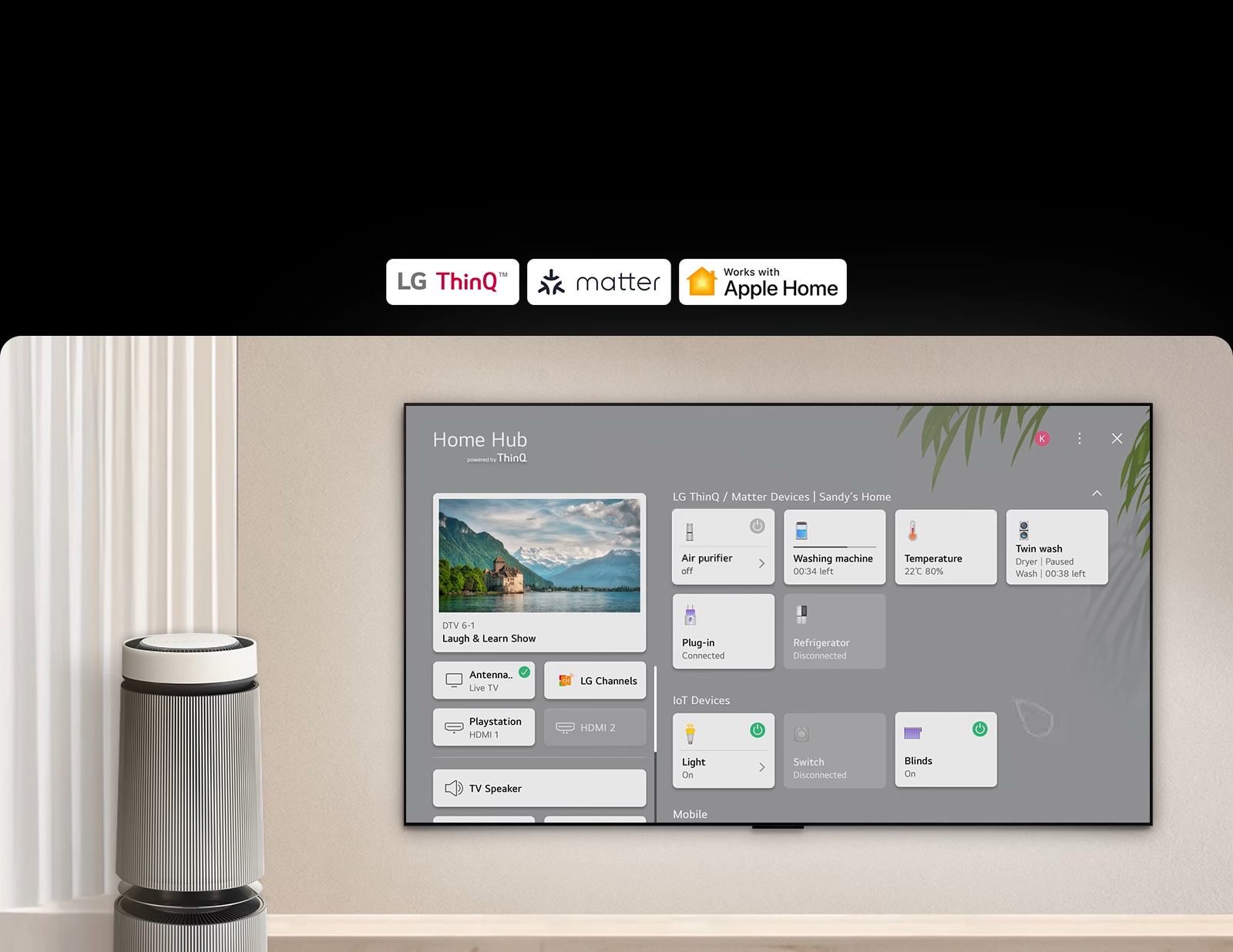 Tích hợp Home Dashboard, Apple HomeKit và giao thức Matter để điều khiển các thiết bị thông minh trong gia đình