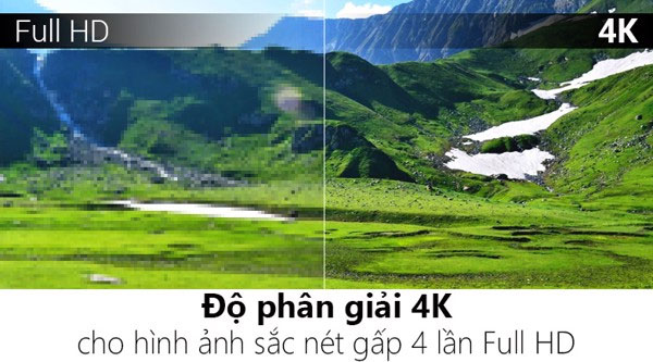 Độ phân giải 4K cho hình ảnh rõ nét, chất lượng