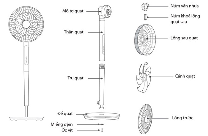 Quạt cây đứng Tiross TS9187