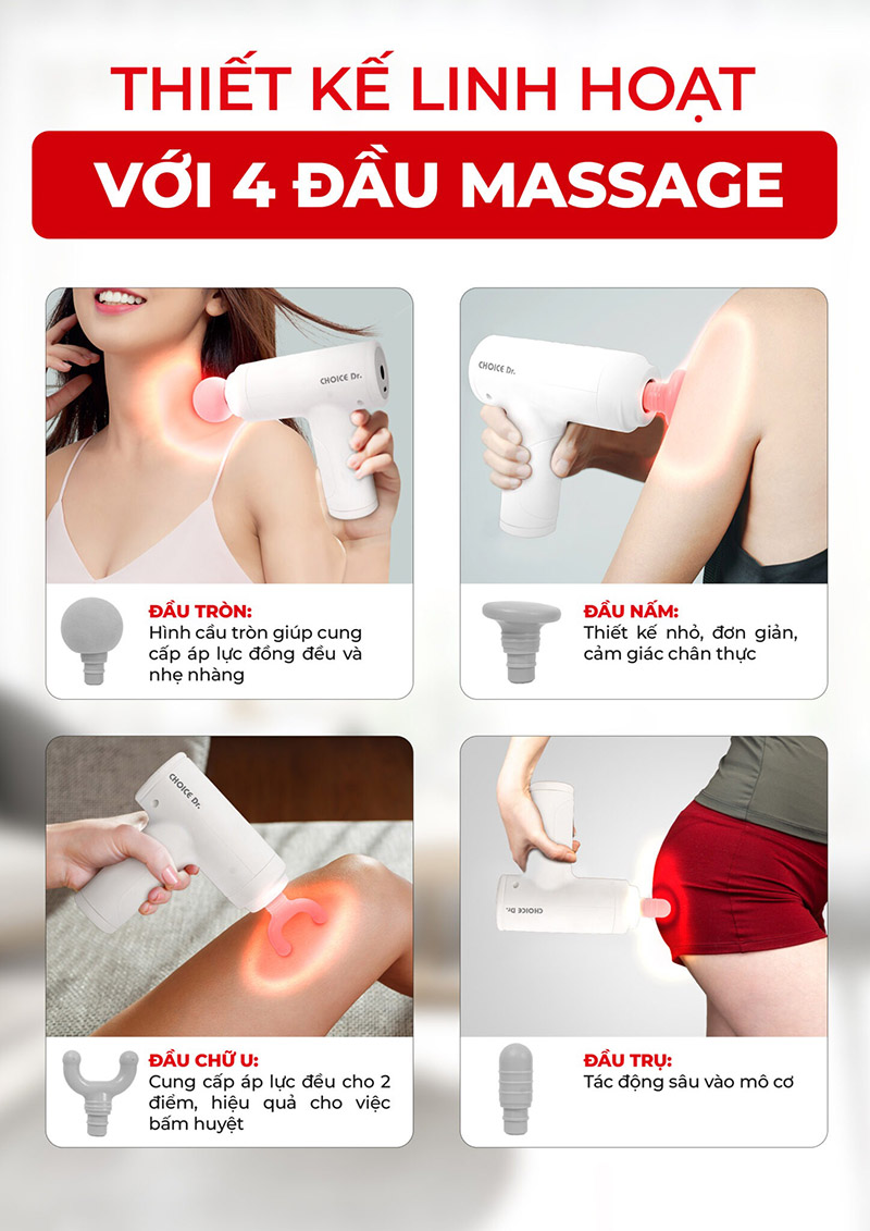 Súng massage Choice Dr.