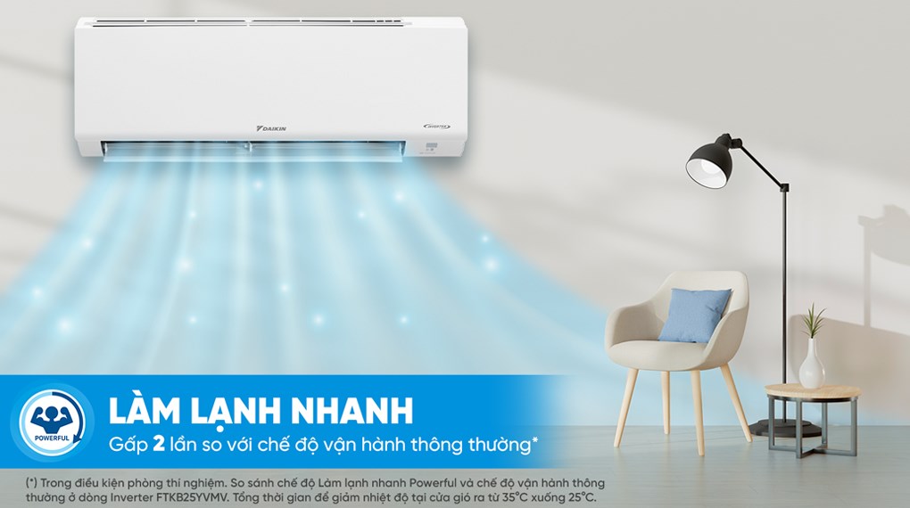 điều hòa Daikin ATKF25YVMV có chế độ làm lạnh nhanh