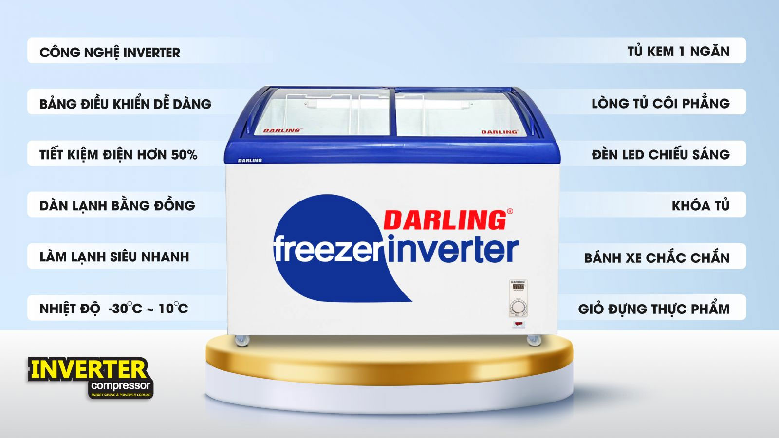 Tủ kem Darling thông minh inverter DMF-3079AEKI