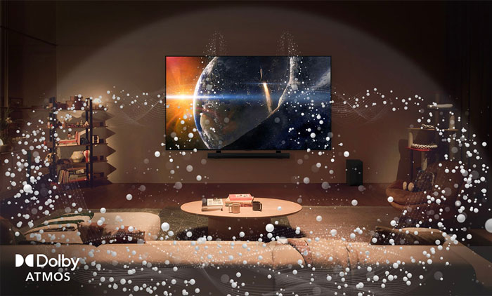 công nghệ Dolby Atmos giúp tái tạo âm thanh vòm đa hướng