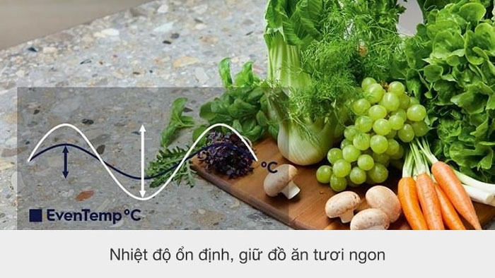 Công nghệ làm lạnh EvenTemp giúp duy trì nhiệt độ ổn định