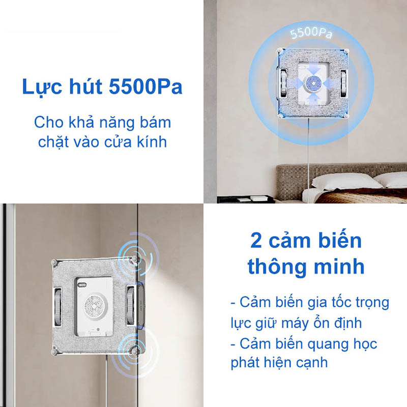 Máy lau kính Ecovacs Winbot W2 Omni