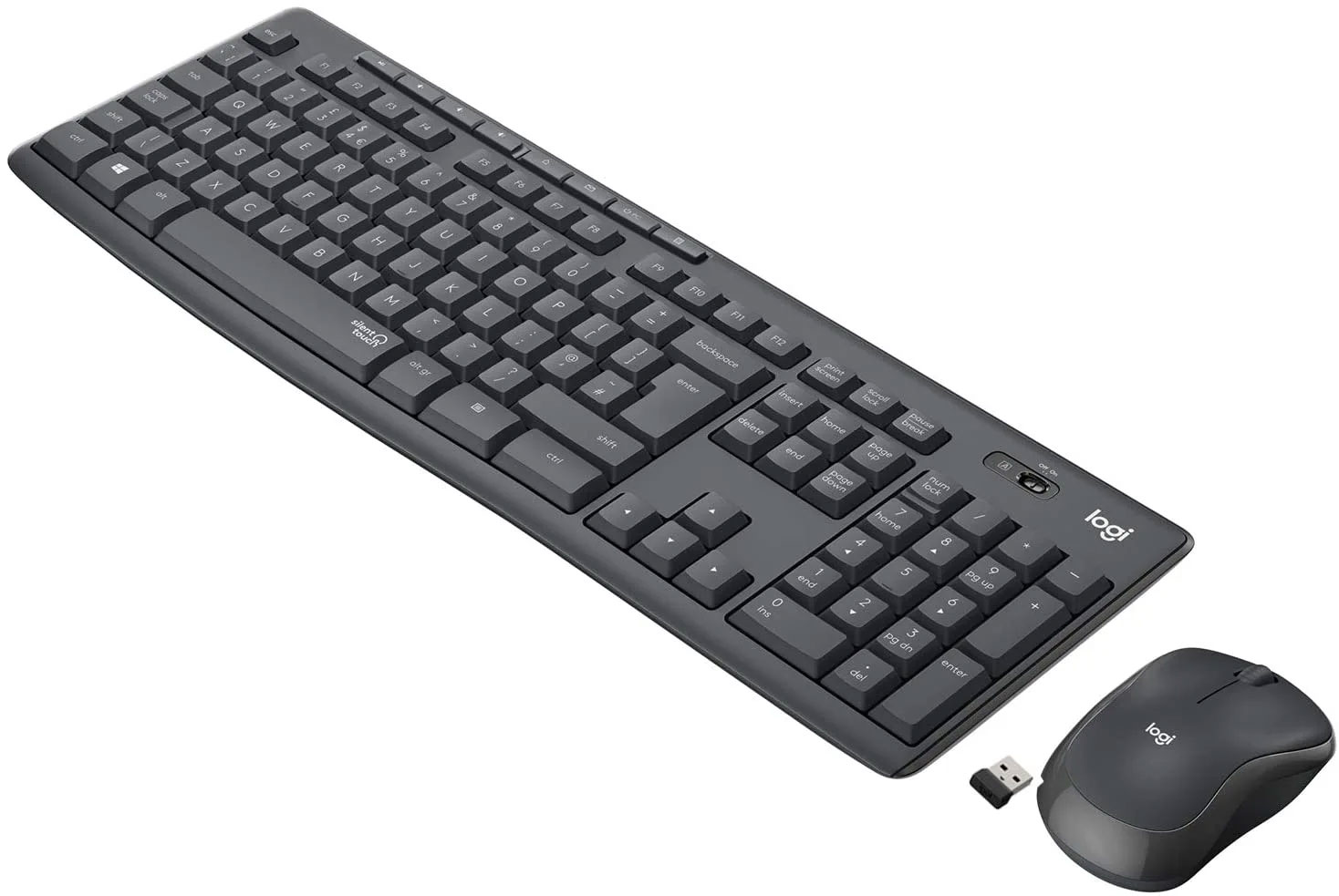 Bộ bàn phím và chuột không dây Logitech MK295 silent