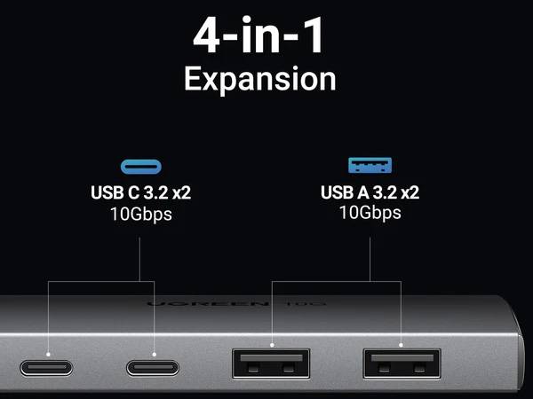 Bộ chia USB-C Ugreen 30758 thành 4 cổng USB