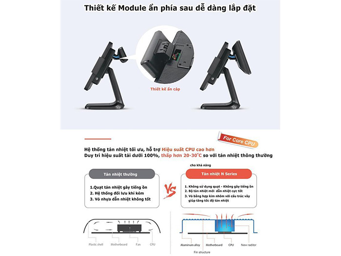 Máy tính tiền cảm ứng Teki NF15 Plus