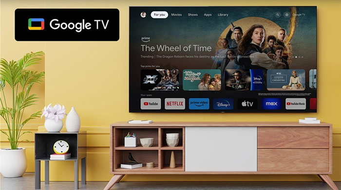 Hệ điều hành có giao diện Google TV thân thiện, dễ dùng