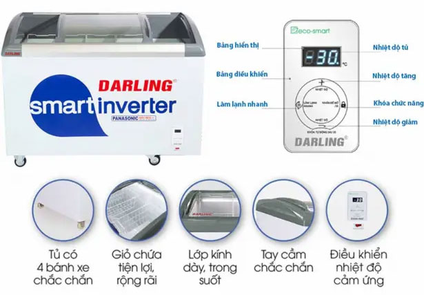 Tủ đông Darling Inverter 450 lít DMF-5079ASKI-1