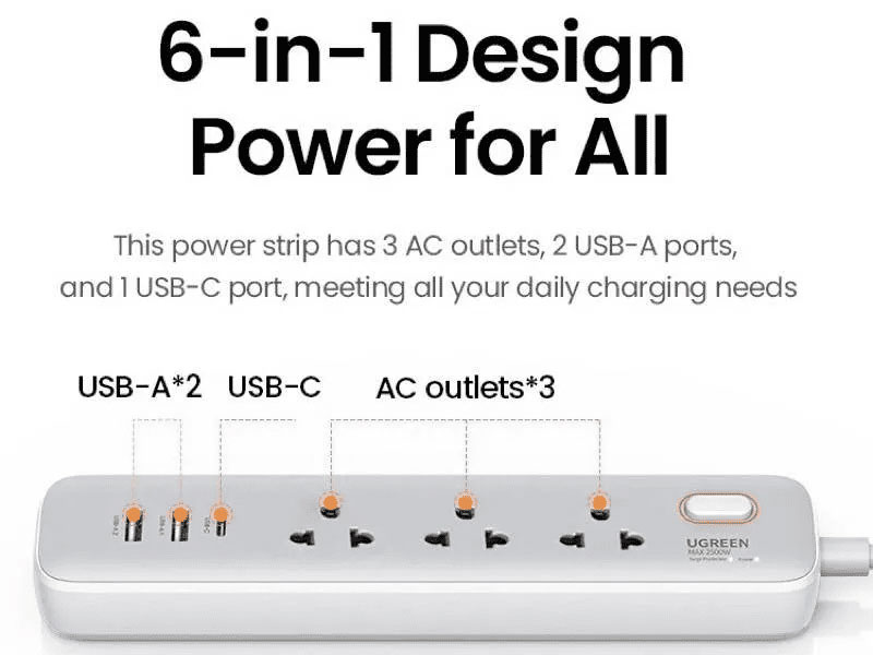 Ổ cắm điện đa năng Ugreen CD286 (15143) 