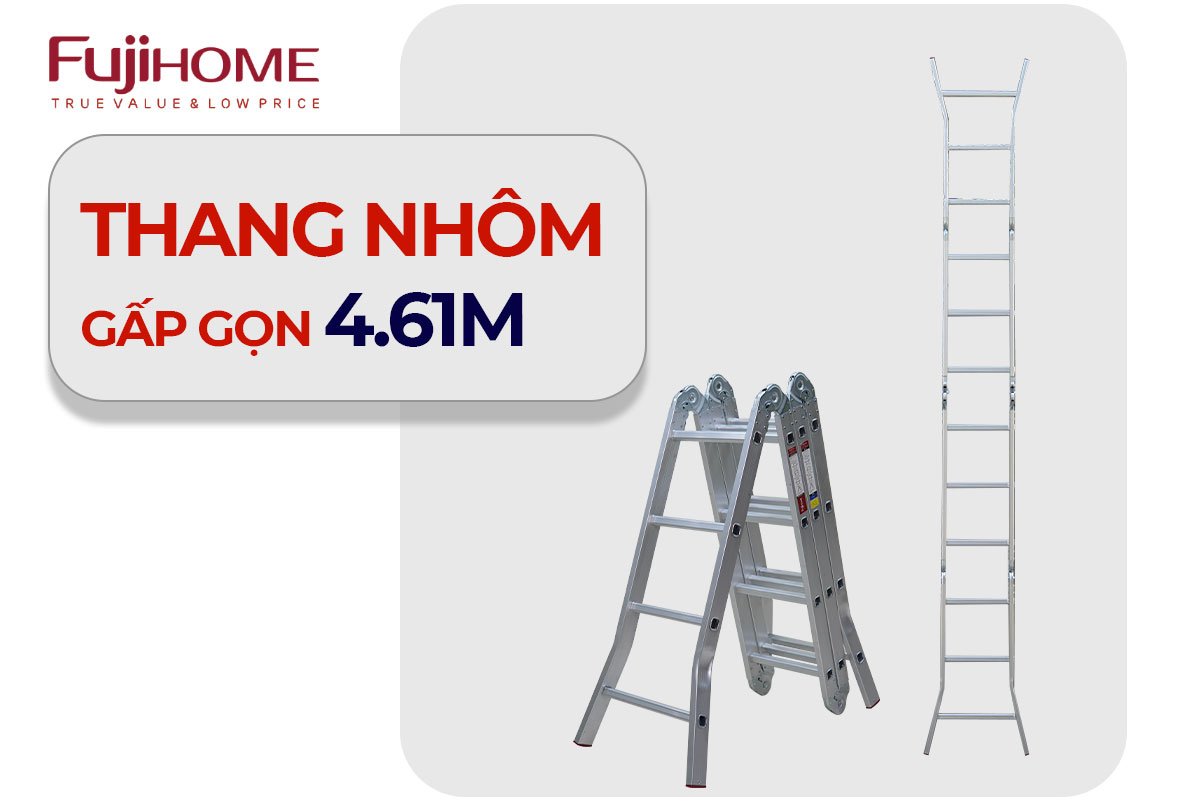 Thang nhôm gấp đa năng 4 đoạn FujiHome ML104S