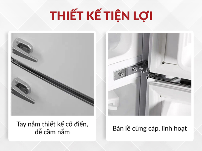 Tủ đông lạnh Cobi CB-127W có thiết kế thanh lịch, chất liệu cao cấp