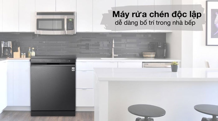 Máy rửa chén LG TrueSteam LDT14BLA4 có thiết kế hiện đại