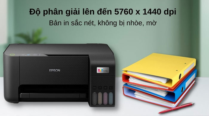 Máy in Epson L3210 có độ phân giải cao cho bản in rõ nét