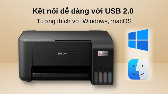 máy in Epson L3210 hỗ trợ cổng USB 2.0