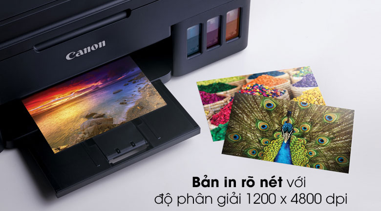 Máy in phun màu Canon Pixma G1010 có độ phân giải cho bản in rõ nét