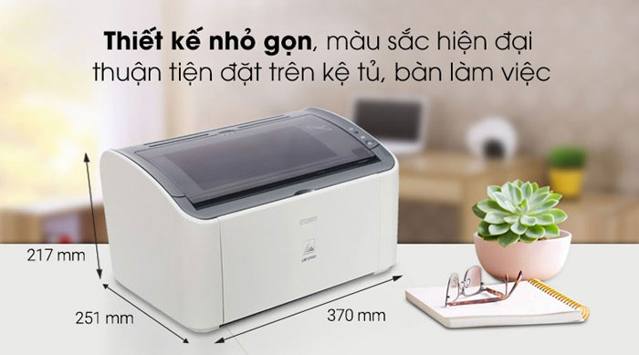 Máy in laser đơn năng Canon LBP 2900 được thiết kế với kiểu dáng nhỏ gọn