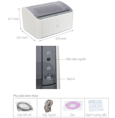 Kích thước Máy in Canon laser printer LBP 2900