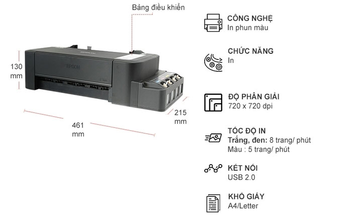 Kích thước của máy in Epson L120