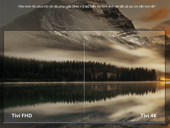 Tivi có độ phân giải 4K sắc nét 